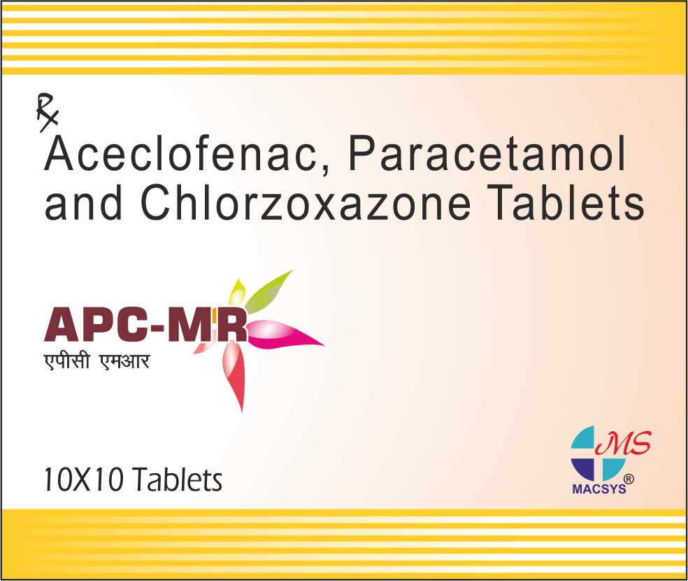 APC-MR — Aceclofenac + Paracetamol + Chlorzoxazone pack artwork