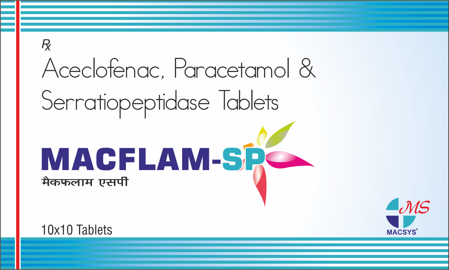 MACFLAM-SP — Aceclofenac + Paracetamol + Serratiopeptidase pack artwork