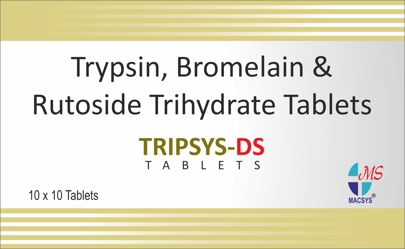 TRIPSYS-DS — Trypsin + Bromelain + Rutoside Trihydrate pack artwork