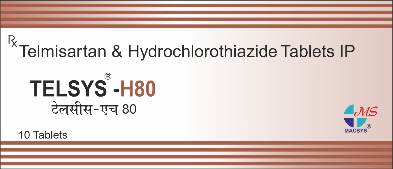 TELSYS-H80 — Telmisartan 80 mg + Hydrochlorothiazide pack artwork